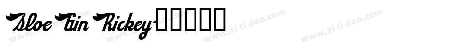 Sloe Gin Rickey字体转换